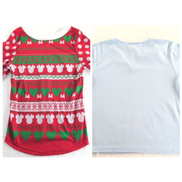 Disney/Snoopy Bundle(2) Christmas Minnie/Vintage Peanuts PajamaTops Women's L/XL - Picture 6 of 6